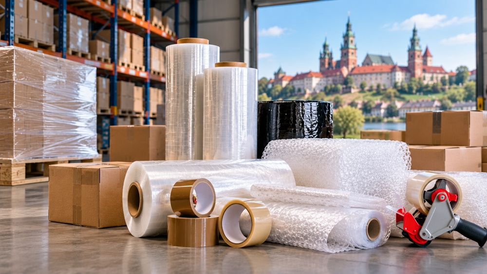 Hurtownia materiałów opakowaniowych Kraków Megjan folie, taśmy i materiały do pakowania
